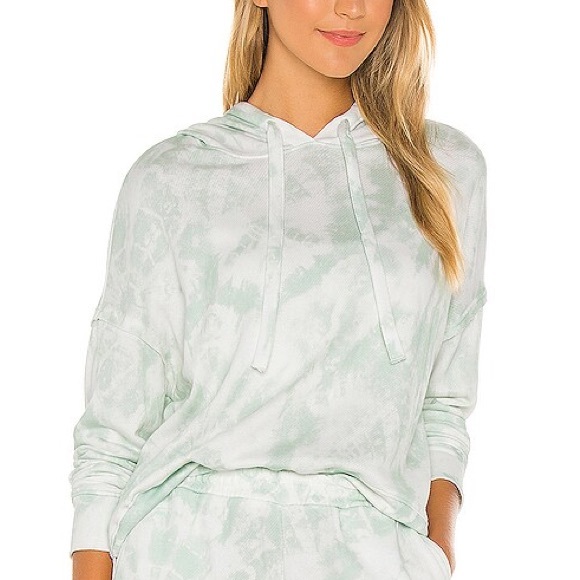 NWT Rails Nico Mint Green Tie Dye Print Cropped Hoodie Sweatshirt - XS + - Picture 1 of 12